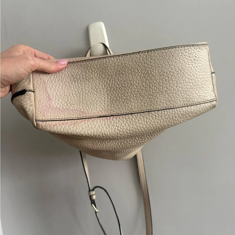 Kate Spade New York Pebbled Leather Hobo Bag – Beige